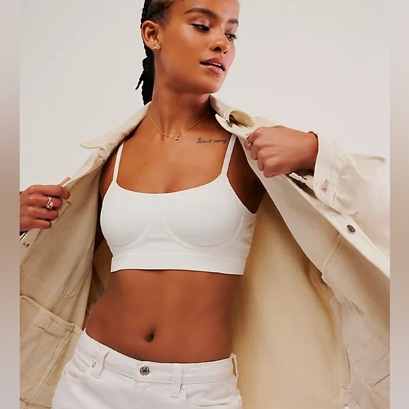 *NWOT* Free People Bonded Underwire Square-Neck Bra - Picture 1 of 6